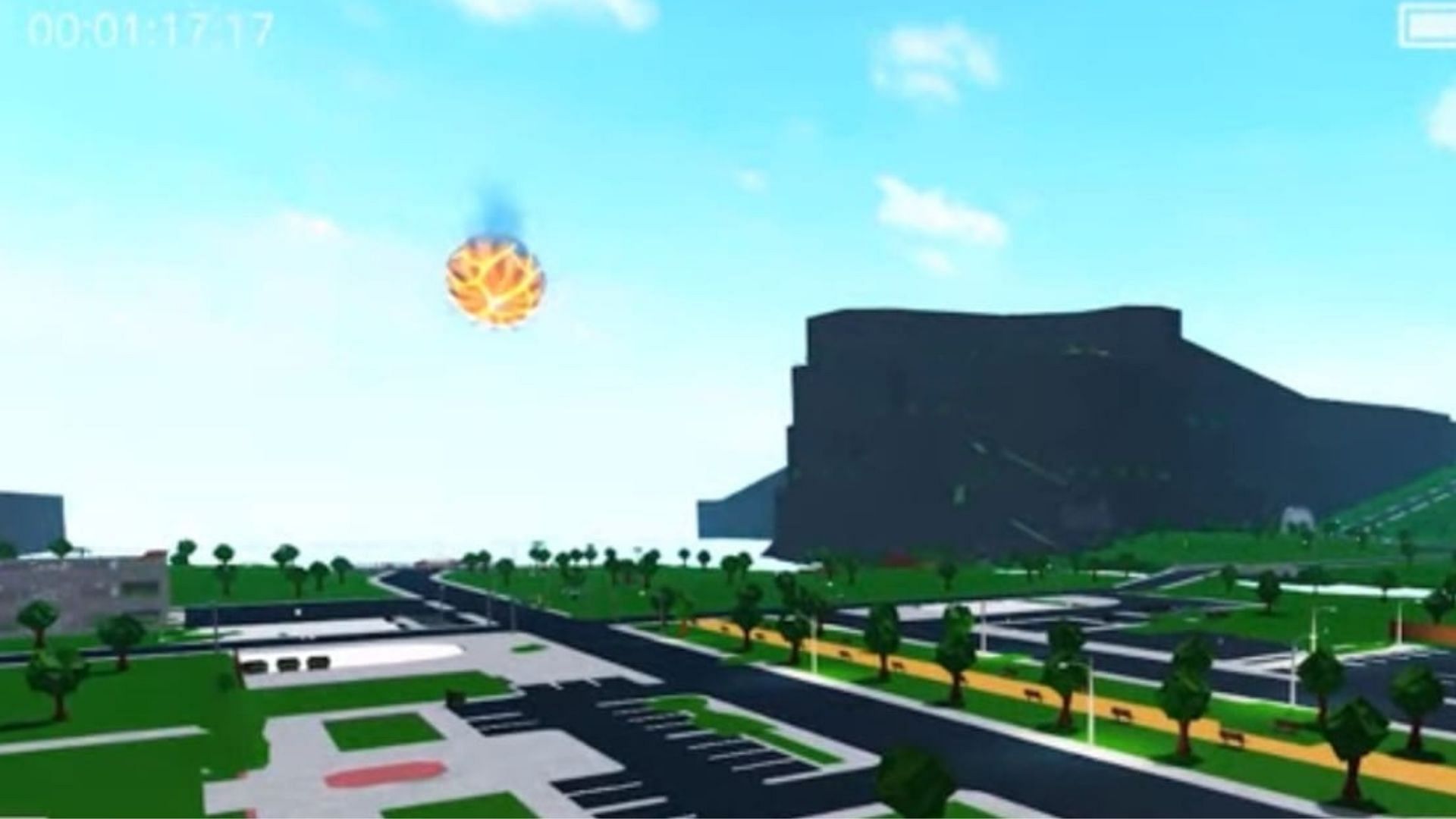 A still from the meteor event (Image via Roblox)